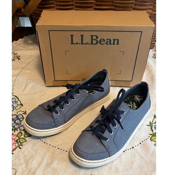 L.L. Bean Women's Campside Oxford Shoe Sneaker Canvas Lace Up Slate Size 8 - Picture 1 of 11